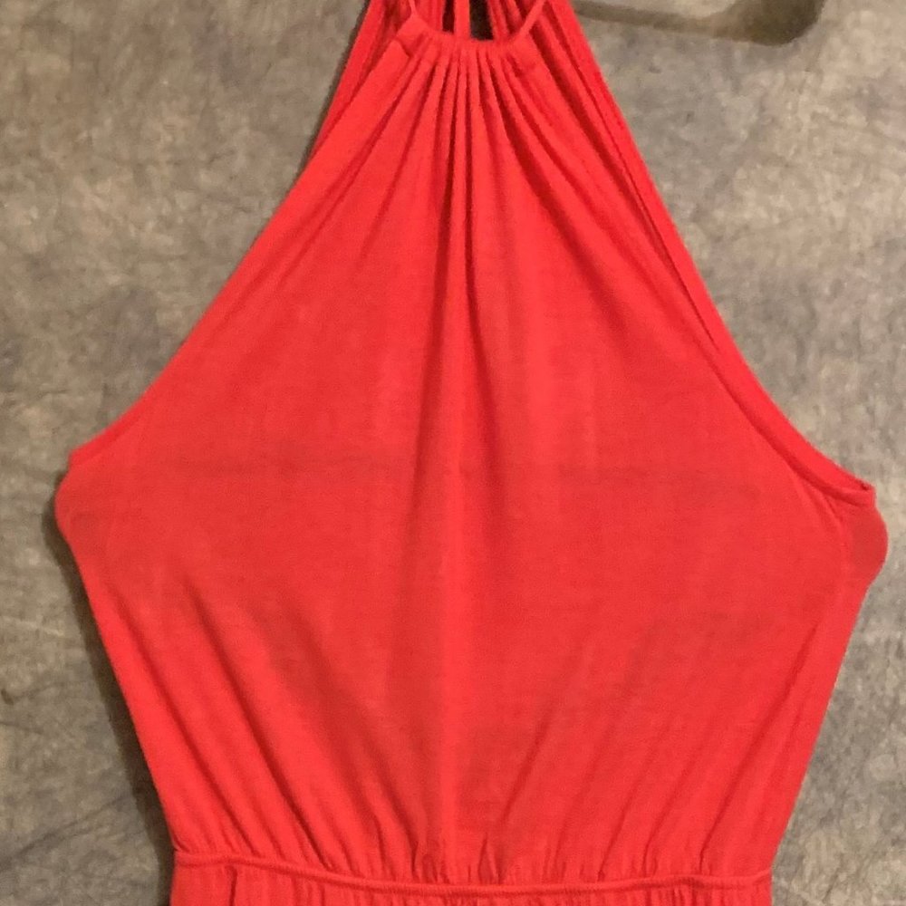 Long, halter-top dress